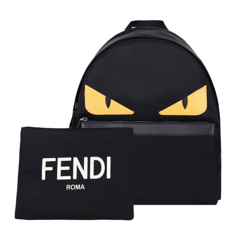 fendi/芬迪 男式黑色小怪兽双肩包 7vz012 1ce f0u98