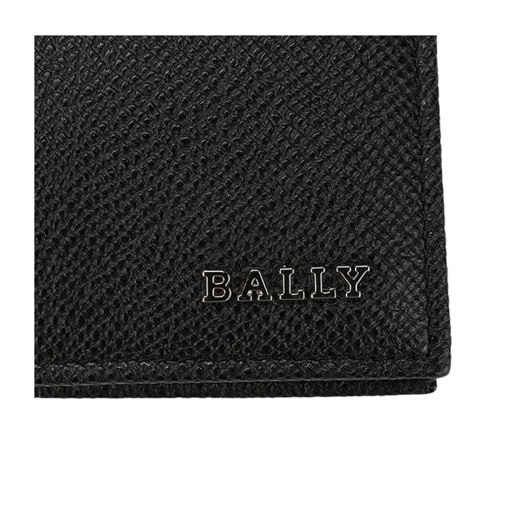 【bally巴利 钱包】bally/巴利男士黑色荔枝纹牛皮短