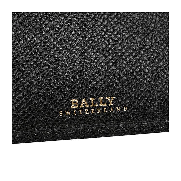 【bally巴利 钱包】bally/巴利男士黑色荔枝纹牛皮短