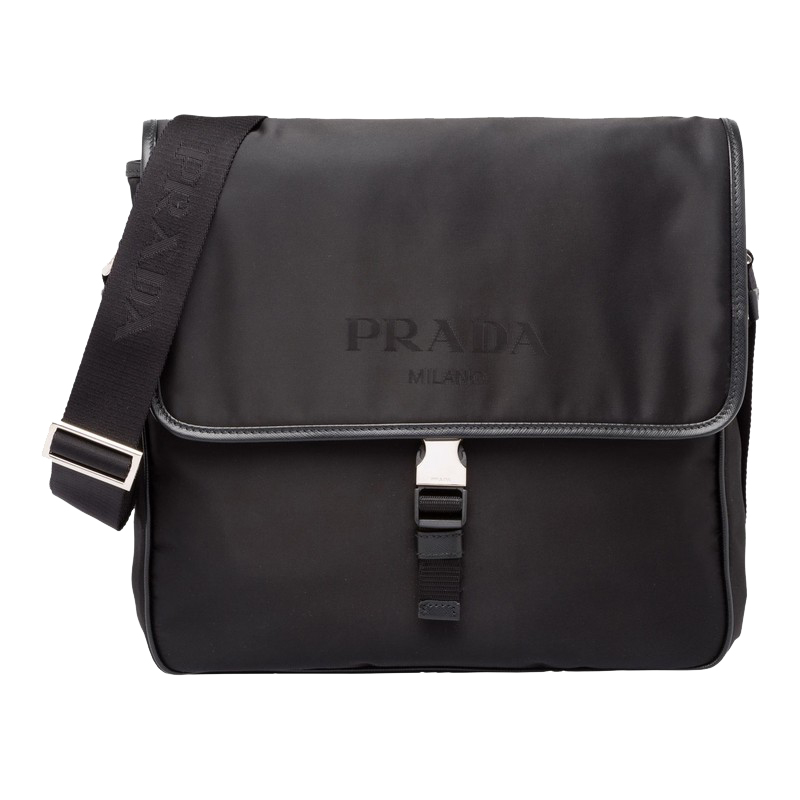 【包邮包税】prada/普拉达 男款时尚尼龙翻盖单肩包 2vd951 064 f0002