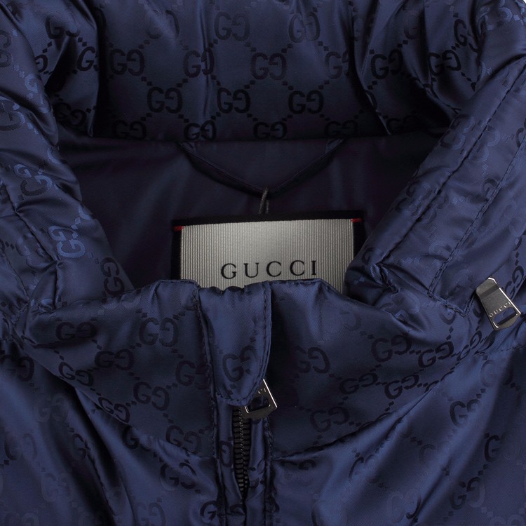 gucci/古驰 男士蓝色无袖羽绒服马甲外套