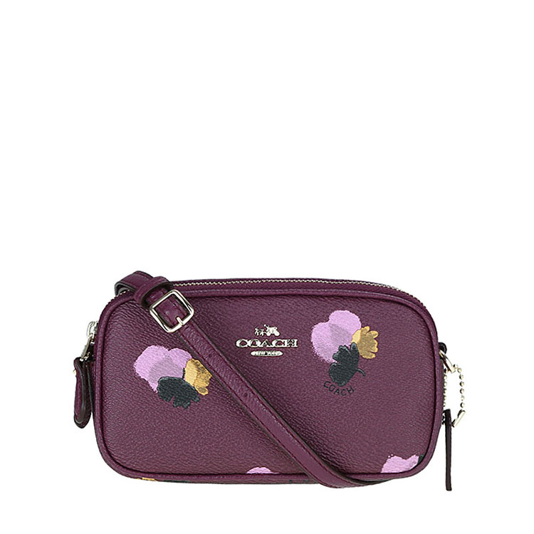 coach/蔻驰 女士印花皮革斜挎包 65231 紫色 其他