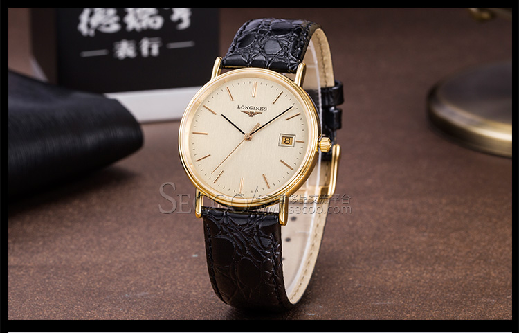 longines/浪琴 瑰丽系列皮带石英 男士手表l4.790.2.32.