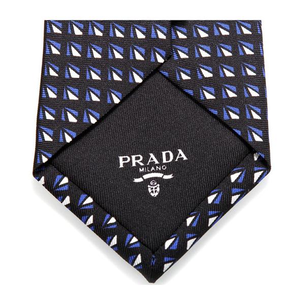 prada/普拉达 领带 桑蚕丝几何花纹印花男士领带