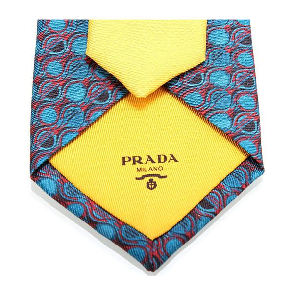 prada/普拉达 领带 桑蚕丝抽象几何印花男士领带