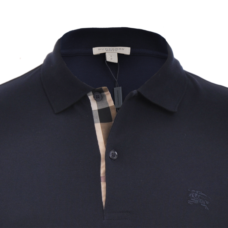 burberrybrit系列,burberrybrit burberry/博柏利brit系列时尚简约修身版经典剪裁绣标棉质翻领短袖