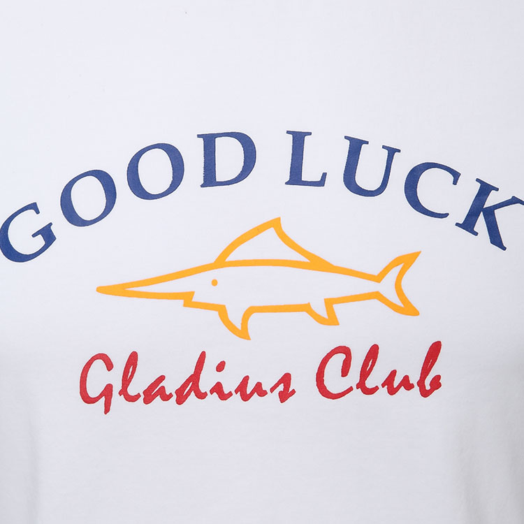 good luck gladius/德国鲨鱼 白色 男士logo印花纯色休闲短袖t恤 男士
