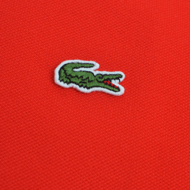 lacoste/鳄鱼 男士红色logo刺绣短袖polo衫