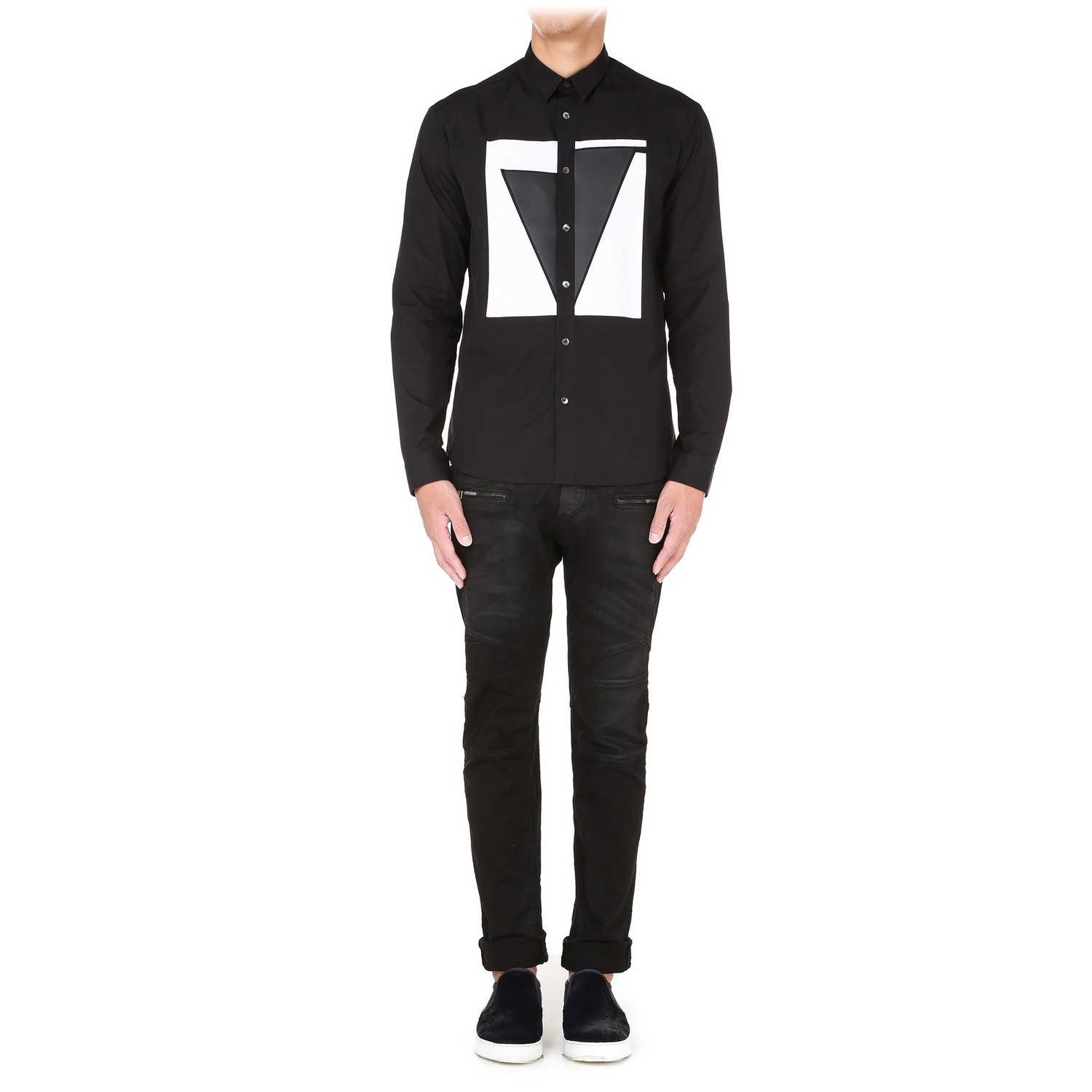 alexander mcqueen/亚历山大麦昆 綿質男士长袖衬衫mcq331315rfp07