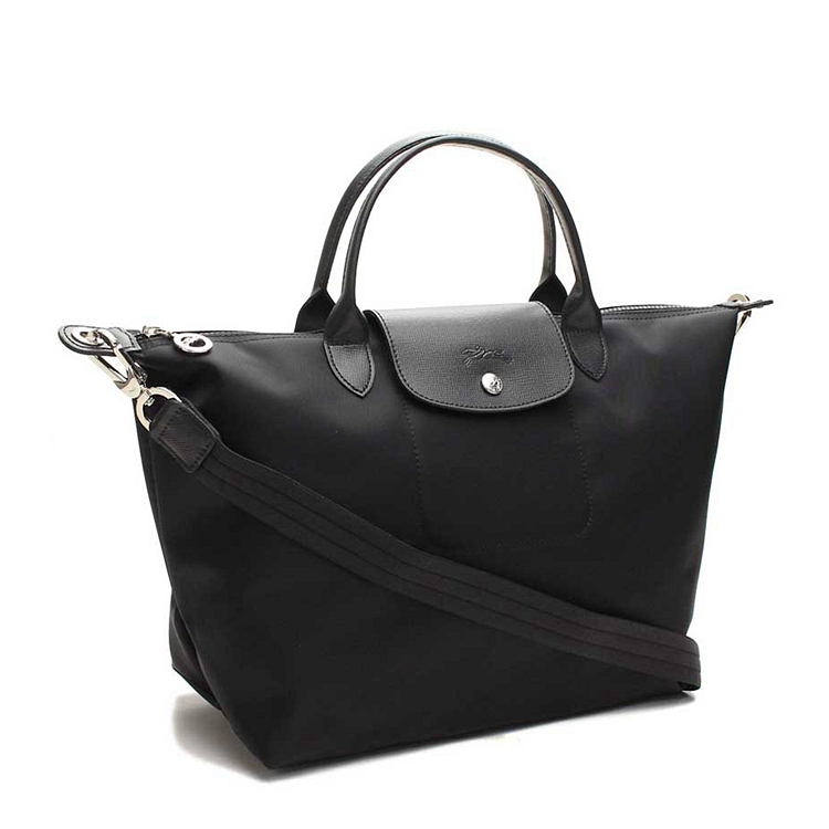 longchamp/珑骧 女士短柄加厚尼龙中号单肩包/饺子包/斜挎包 1515578