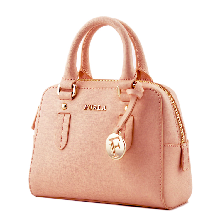 furla/芙拉*新款粉色女士牛皮两用筒包手提包799150