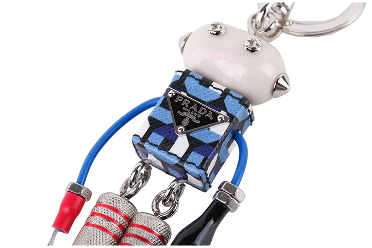 prada/普拉达 金属 蓝色机器人 女士钥匙扣其他配饰pr2626909735