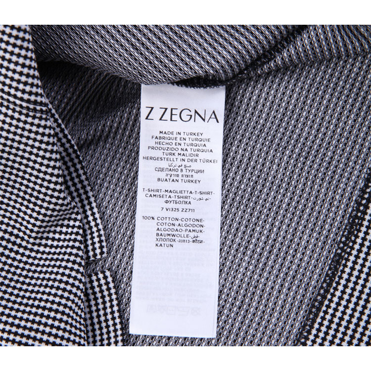 ermenegildo zegna/杰尼亚黑色纯棉时尚男士t恤(短袖),vi325 626,l