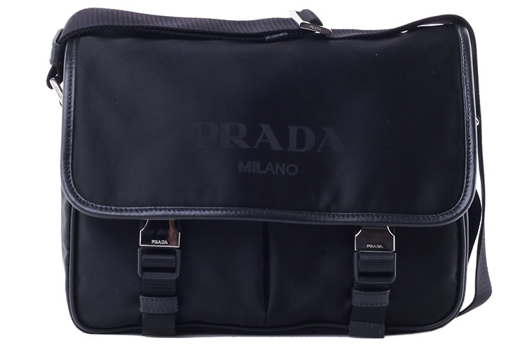 prada/普拉达 黑色尼龙斜挎包深蓝色男士单肩包2vd769 pr1625720238