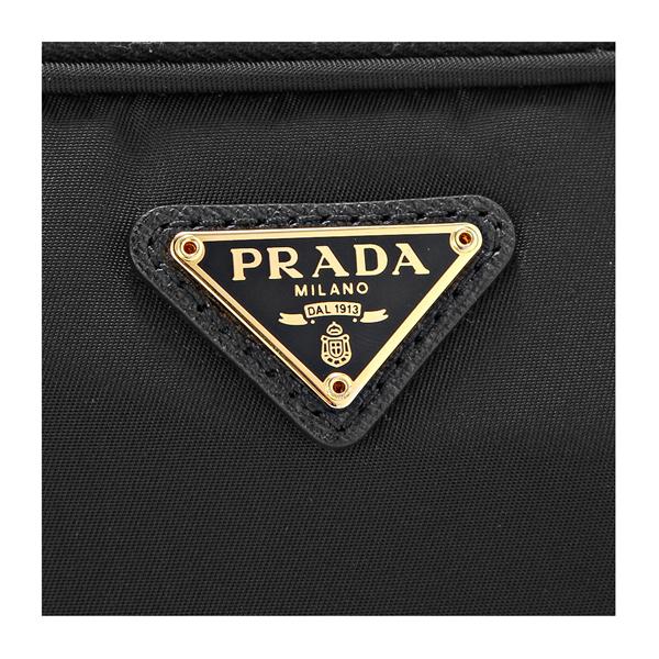 prada/普拉达 尼龙倒三角logo标识女士手拿包/斜挎包两用
