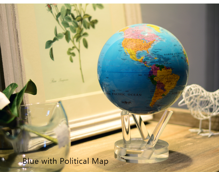 MOVA Maps 地图系列 美国光能自转球 蓝色行