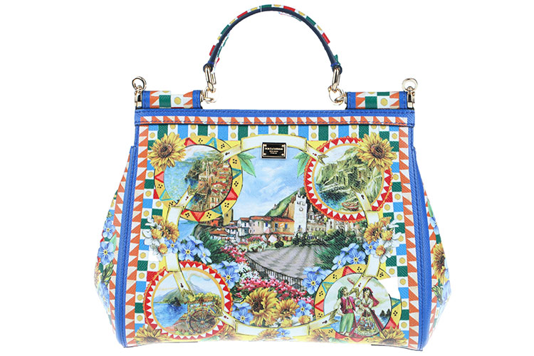 dolce&gabbana/杜嘉班纳 牛皮 西西里 女士手提包 bb6002ac601 8e881