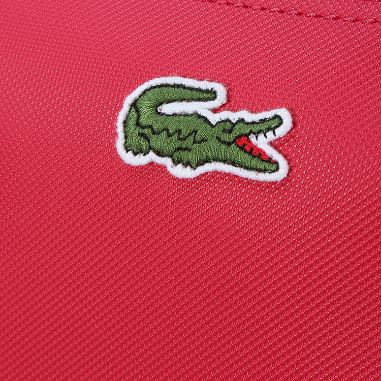 lacoste/鳄鱼女士玫红色pvc单肩包