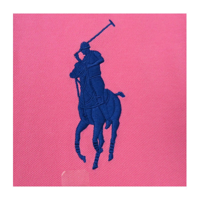 Ralph Lauren(拉夫劳伦) 粉色纯棉男士马球小马