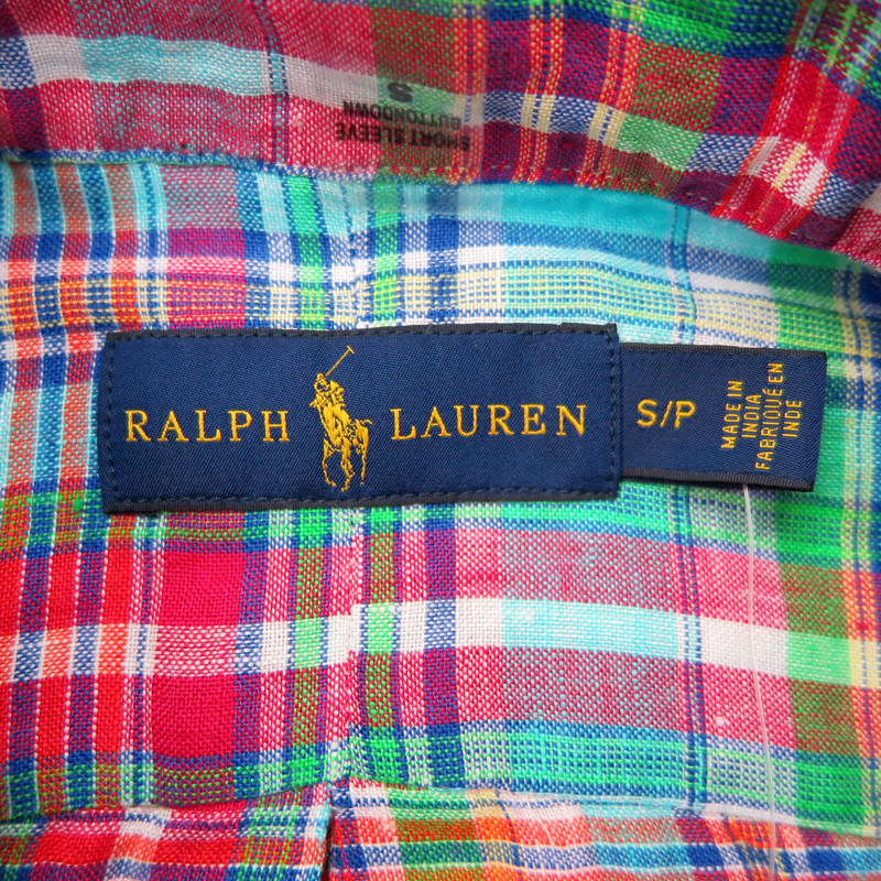 polo ralph lauren/拉夫劳伦马球小马标亚麻短袖衬衫 710594806001