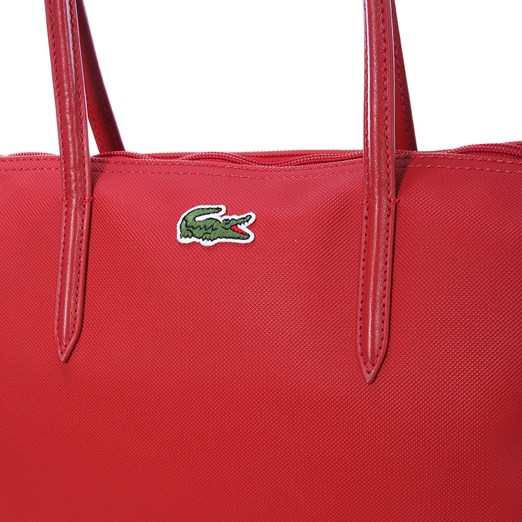 lacoste/鳄鱼红色女士pvc人造革单肩包