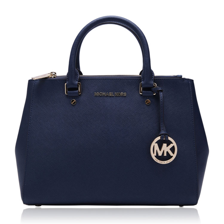 mk michael kors/迈克·科尔斯藏青色经典logo装饰女士手提单包&肩