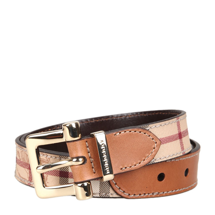 burberry/博柏利棕黄色pvc材质经典格纹女士腰带,3885097,dells 25