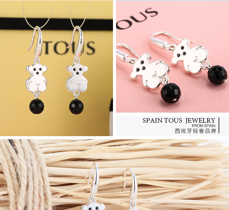 tous/桃丝熊 小熊耳环415903510