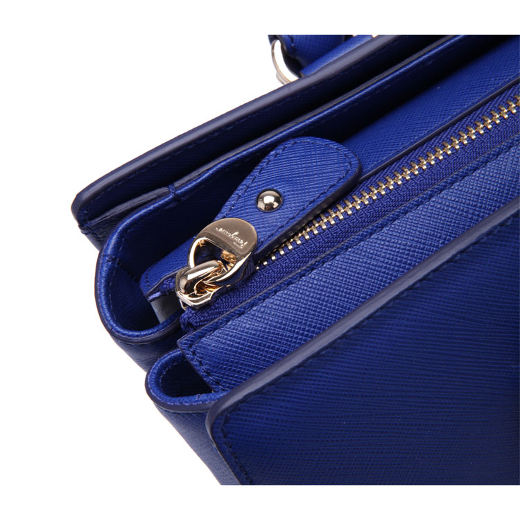 salvatore ferragamo/菲拉格慕beky系列中号深蓝色牛皮材质经典logo