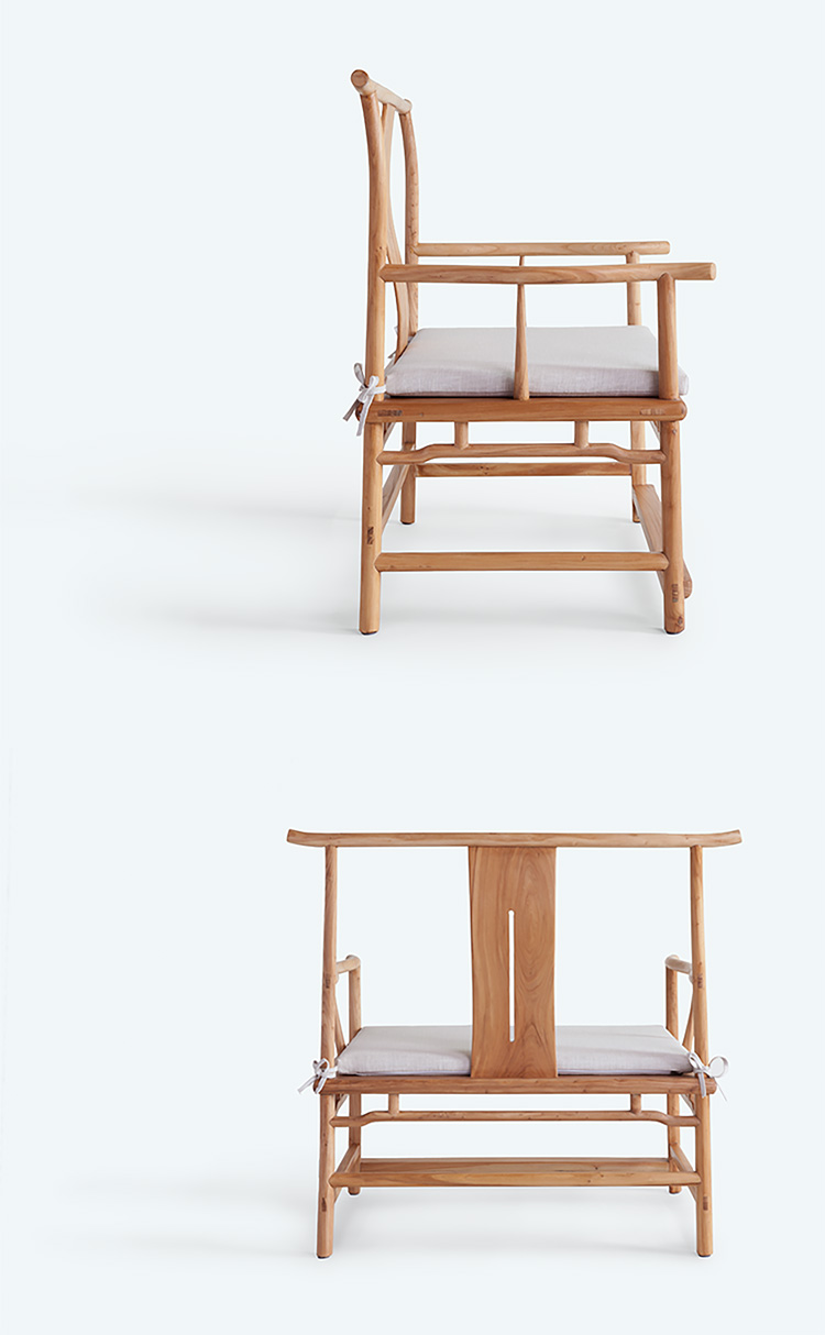 式】素木原创设计中式榫卯茶室实木家具扶手高背官帽茶椅主椅百城包邮