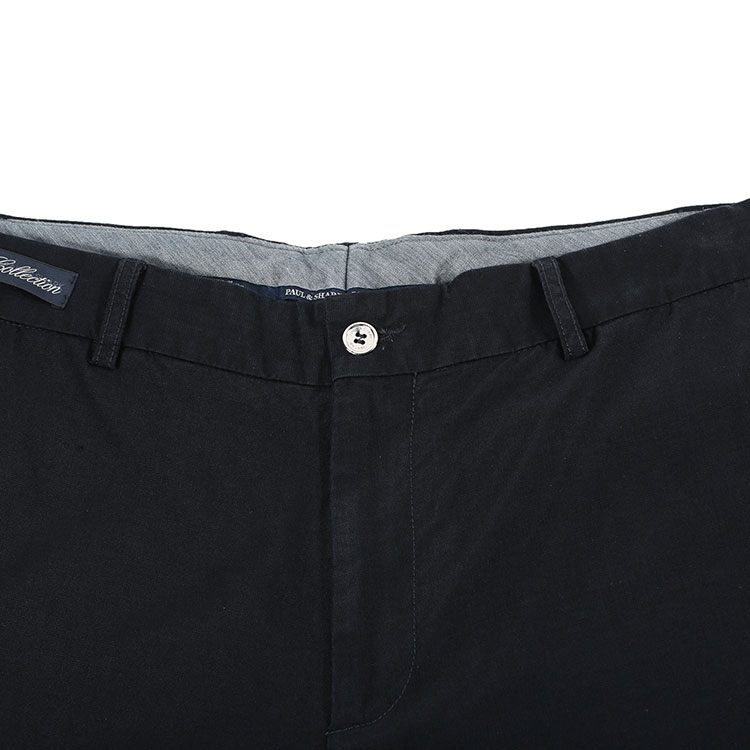 paul&shark/鲨鱼男士黑色52%粘纤47%棉1%氨纶长裤男士裤子