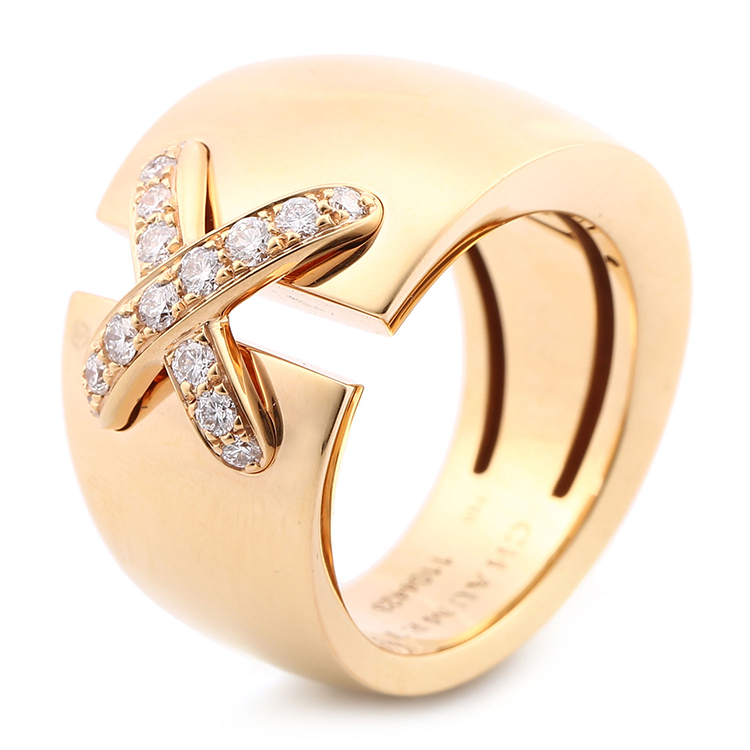 chaumet/尚美 戒指/指环18k玫瑰金带钻