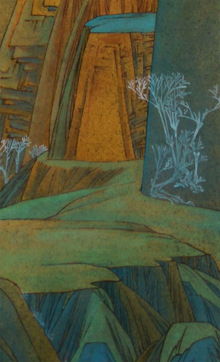 杨晓东《印象-家乡之一》当代水墨