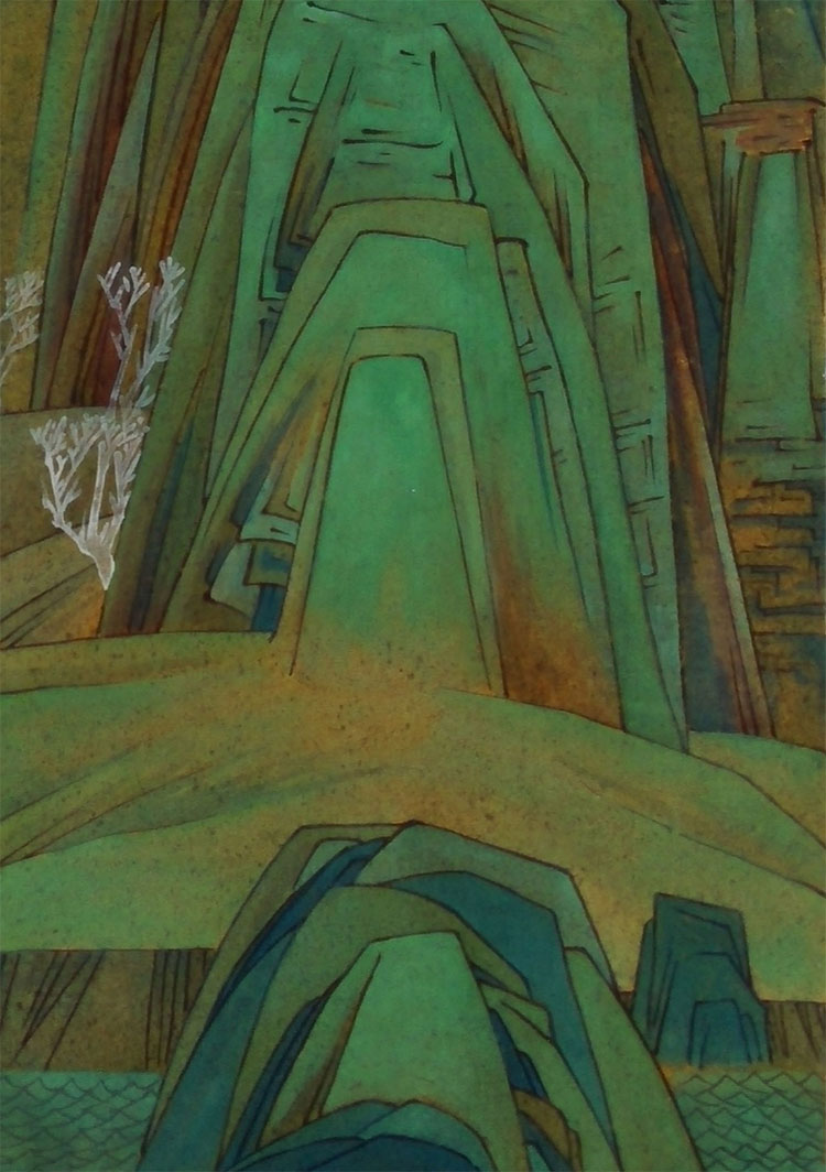 杨晓东《印象-家乡之四》当代水墨