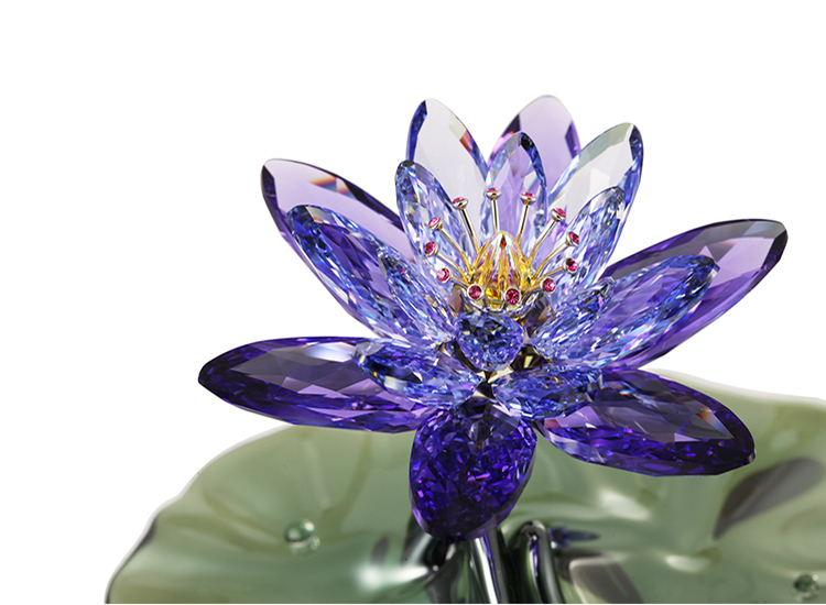 swarovski/施华洛世奇 紫色莲花水晶 摆件1141630