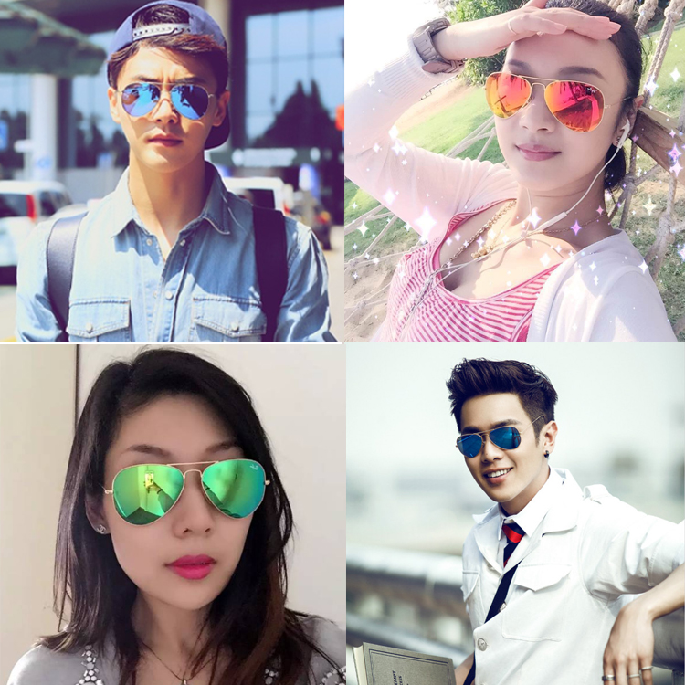 rb3025彩膜62尺寸墨镜 男女款百搭蛤蟆镜 大脸and男士的福音 明星同款