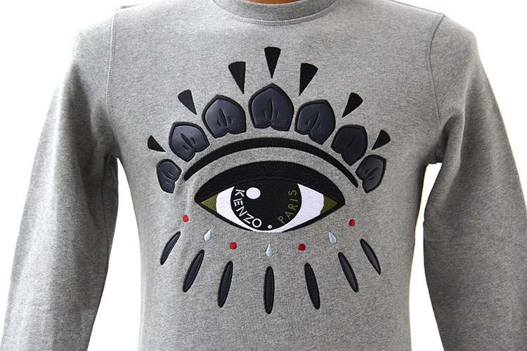 kenzo/高田贤三 灰色眼睛款套头女针织衫 灰色 s