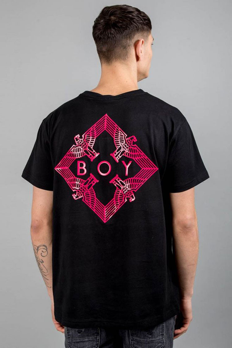 london/伦敦男孩 春夏 情侣款 英版 圆领 黑白前后印花 休闲 短袖 t恤