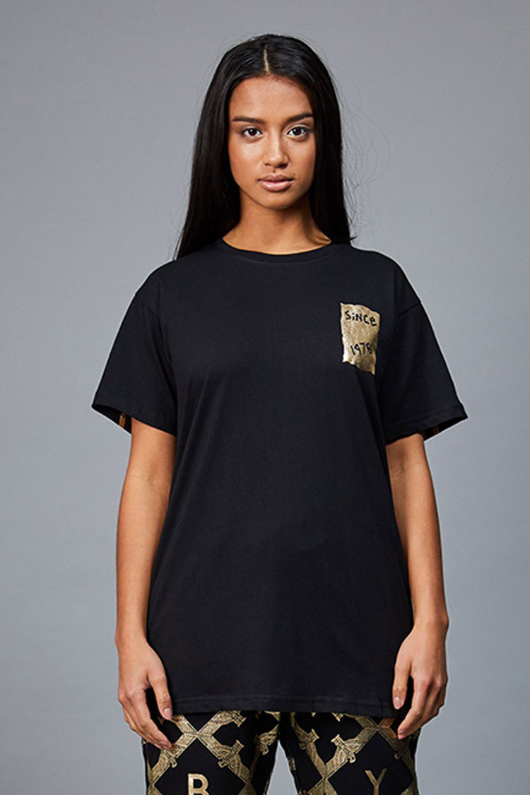 boy london伦敦男孩 男女同款圆领白色后背大鹰标印花潮牌休闲短袖t恤