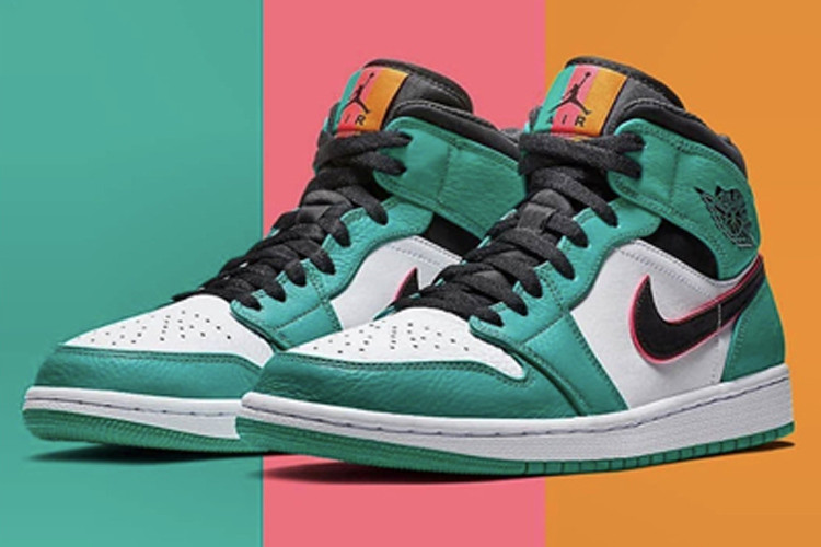 耐克air jordan 1 mid中帮 aj1乔1 南海岸 男女情侣篮球鞋 852542-306