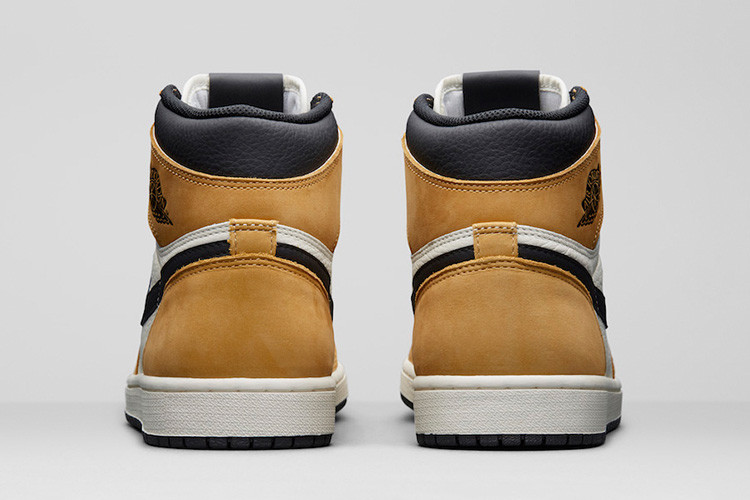 耐克air jordan 1 og aj1乔1 年度新秀 黑白棕 黄脚趾 黄麂皮球鞋