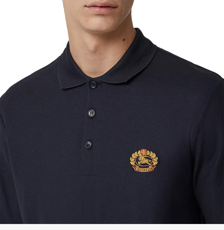 burberry 巴宝莉 男士棉质徽标长袖打底衬衫商务休闲polo衫