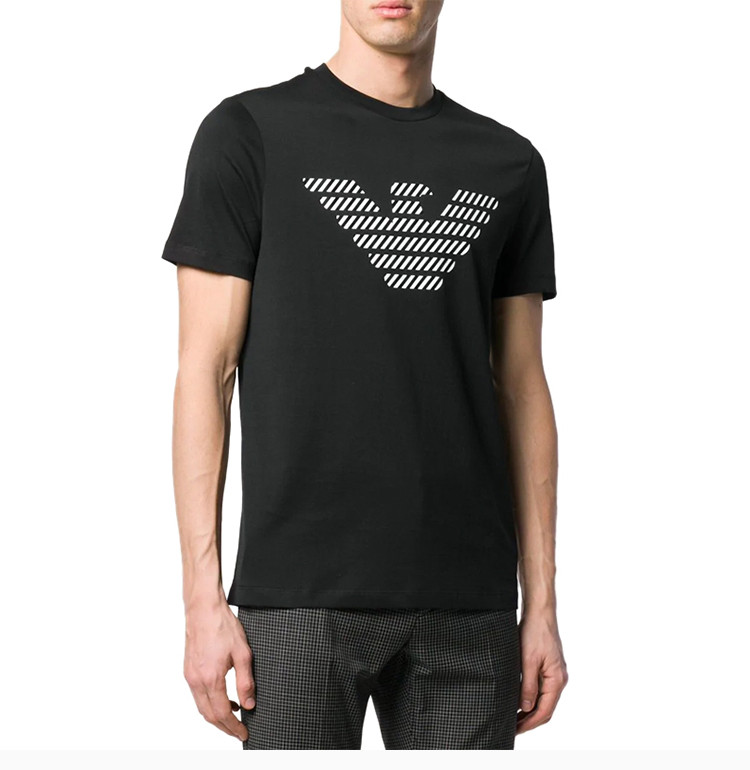 emporio armani/安普里奥 阿玛尼 19春夏 男士纯棉logo印花圆领短袖