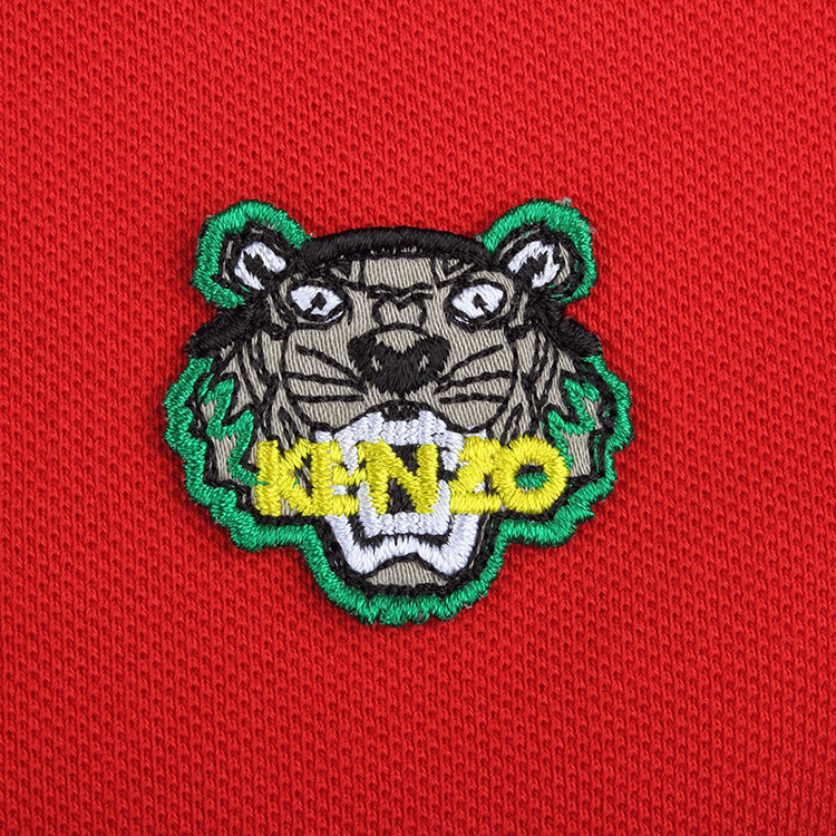 kenzo/高田贤三 时尚休闲棉质翻领虎头刺绣纯色男士短p
