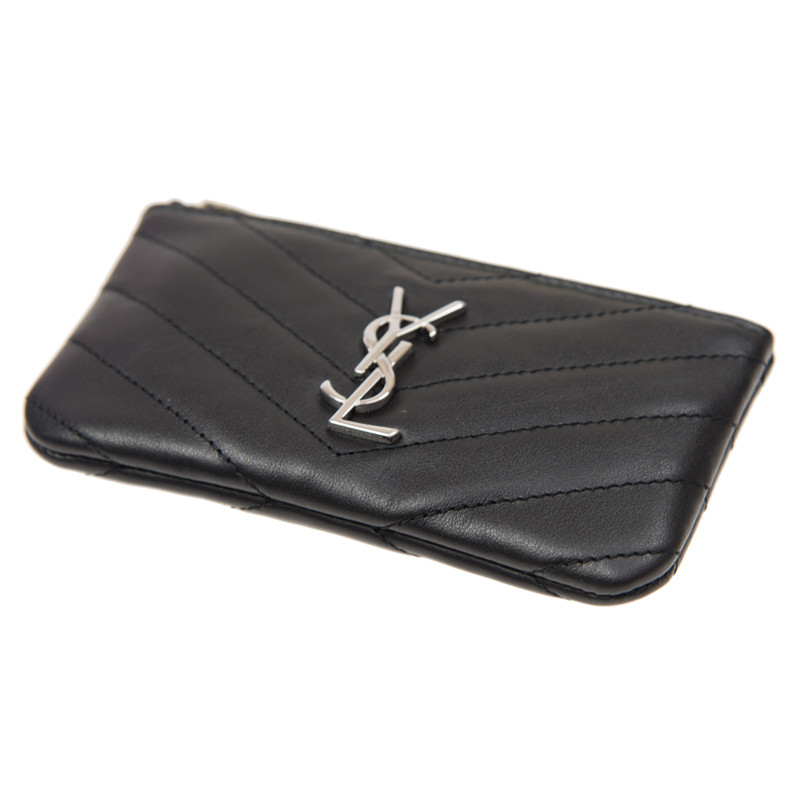 【包税】yves saint laurent/圣罗兰 女士黑色牛皮钱包 438386 cwu02