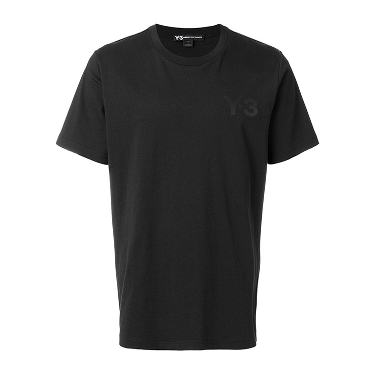 y-3/y-3 黑色全棉y3 男士休闲运动 logo标志短袖t恤 cy6936