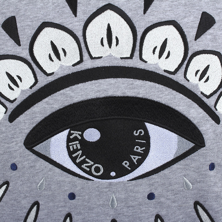kenzo/高田贤三 时尚休闲棉质圆领眼睛刺绣纯色男卫衣 f855sw0554xi