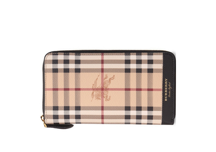 burberry/博柏利 男士pvc格纹短款对折钱包 msrenfrewh驼色驼色