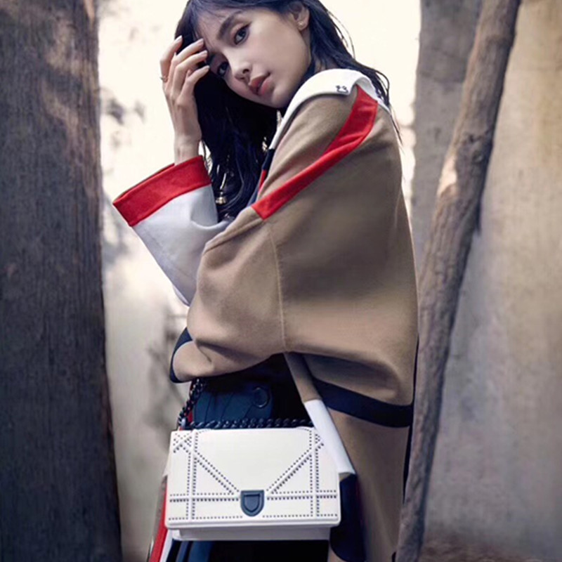 【包邮包税】dior/迪奥 19春夏新款diorama 铆钉angelababy同款女士小