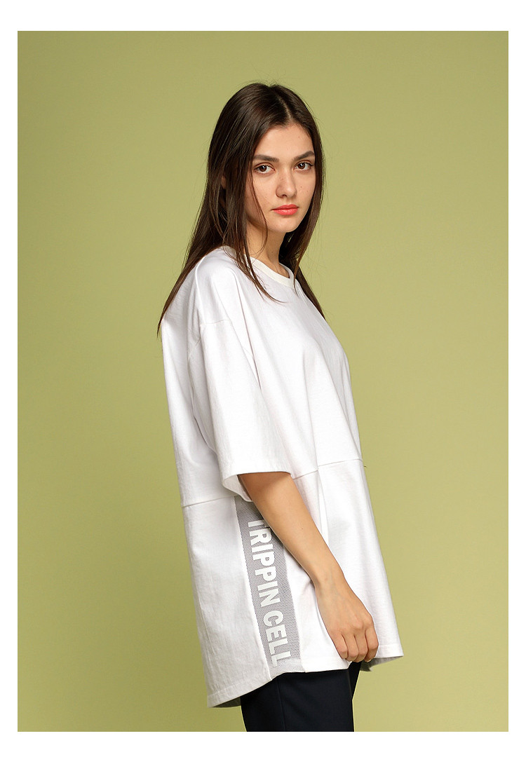 trippincell 【男女同款】new dual系列侧身网眼t恤 白色 17ss003